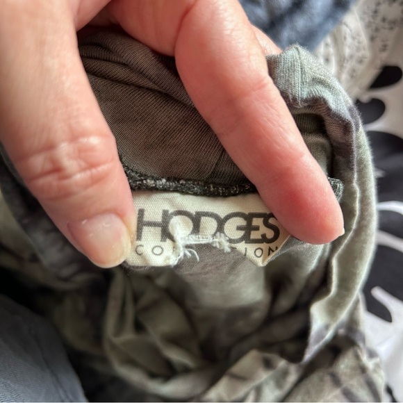 HODGES Women Tie Dye Maxi Skirt Large Olive Green Modal Blend Boho Hippie Fest - Picture 10 of 11